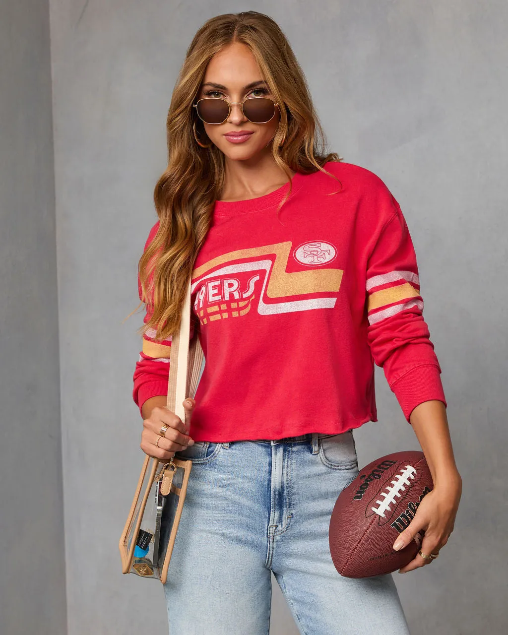 San Francisco 49ers Touchdown Long Sleeve Graphic Tee sold by Vici product image thumbnail 2