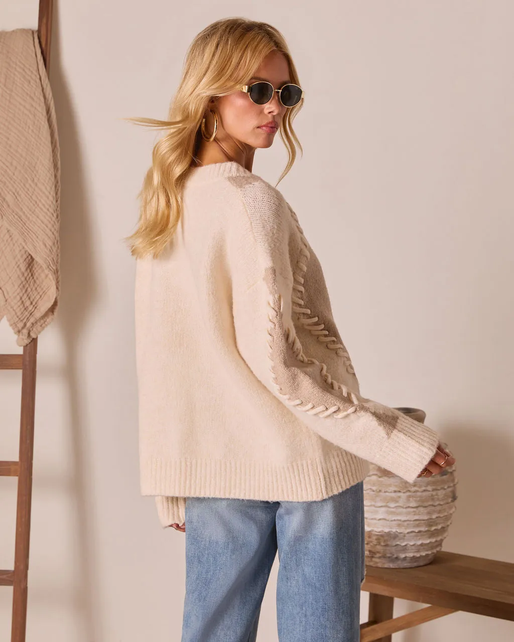 Chai Reverie Raised Stitch Knit Sweater sold by Vici product image thumbnail 4