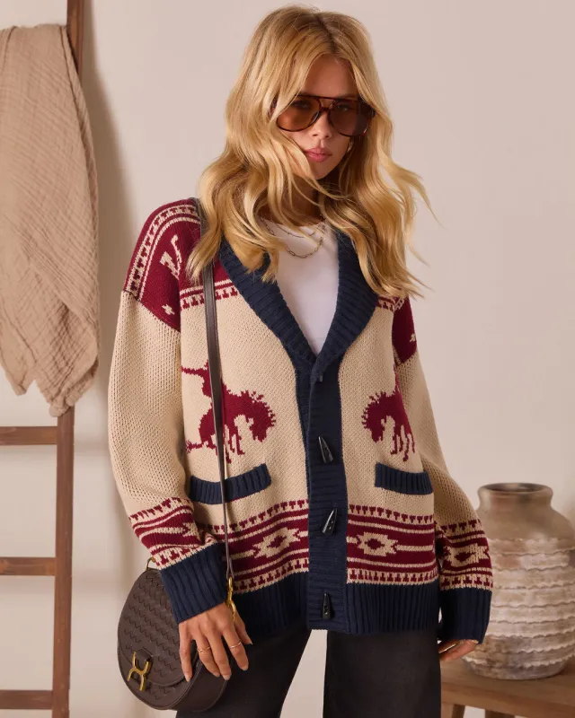 Desert Rodeo Motif Cardigan sold by Vici