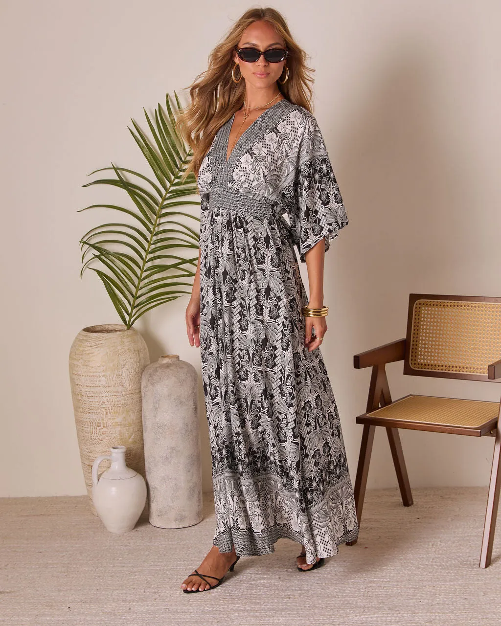 Portelle Printed Tunic Maxi Dress sold by Vici product image thumbnail 3