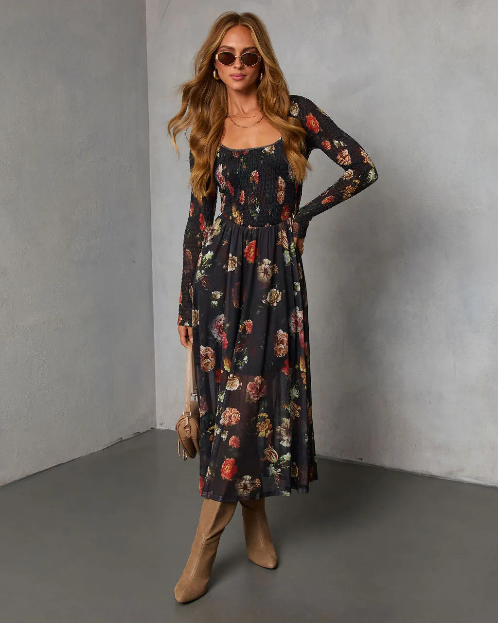 Dried Bloom Printed Maxi Dress sold by Vici product image thumbnail 5