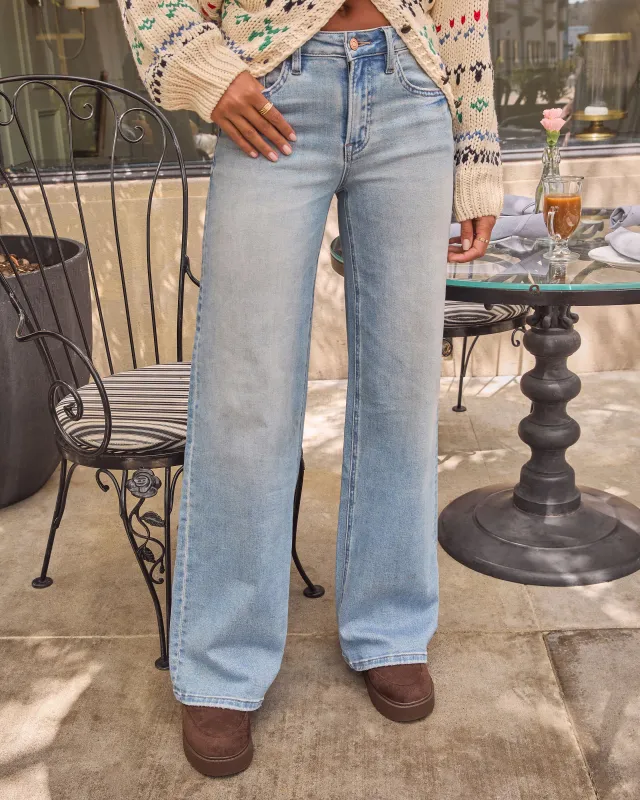 Rowan Grace Stretch Wide Leg Jeans sold by Vici