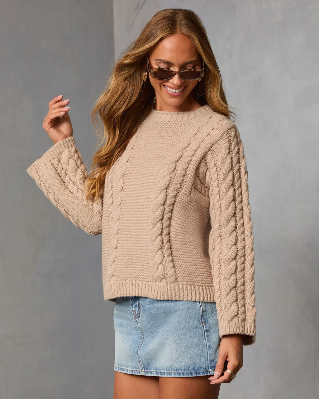 Acorn Trail Cable Knit Sweater sold by Vici product image thumbnail 3