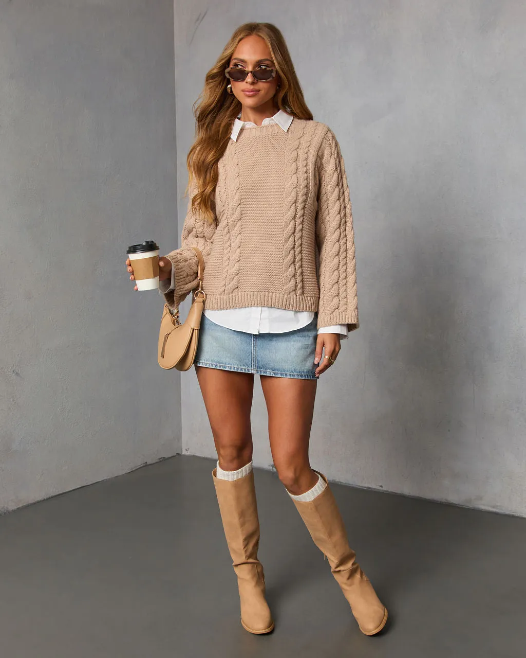 Acorn Trail Cable Knit Sweater sold by Vici product image thumbnail 2