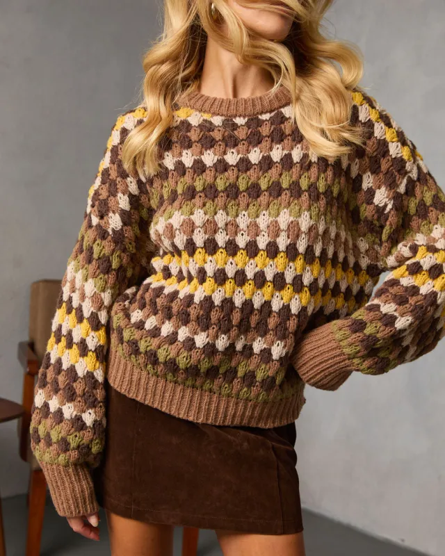Sierana Knit Abstract Sweater made by Vici