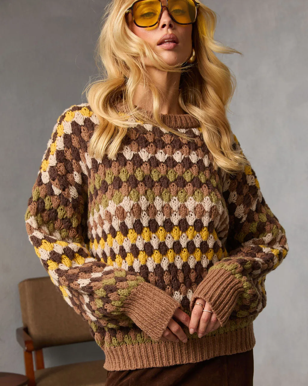 Sierana Knit Abstract Sweater sold by Vici product image thumbnail 5