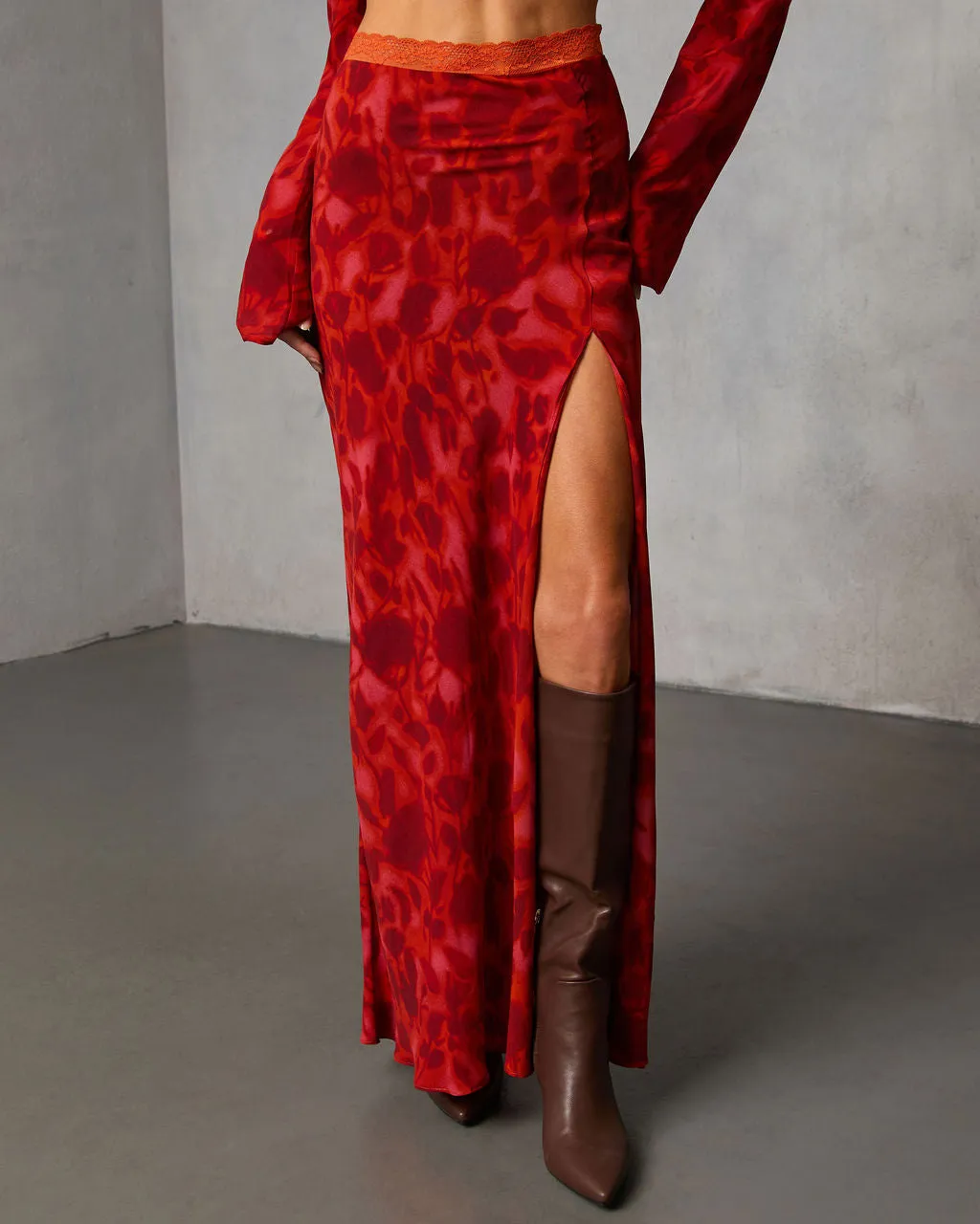 Astrella Abstract Maxi Skirt sold by Vici