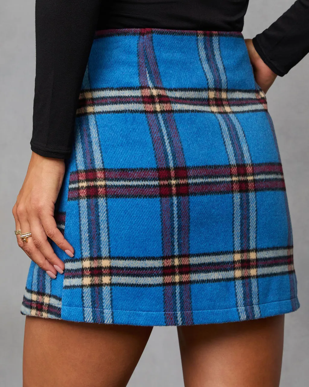 Duskwood Plaid Mini Skirt sold by Vici product image thumbnail 4