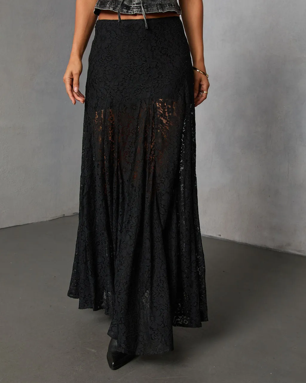 Moss Moon Lace Maxi Skirt sold by Vici product image thumbnail 2