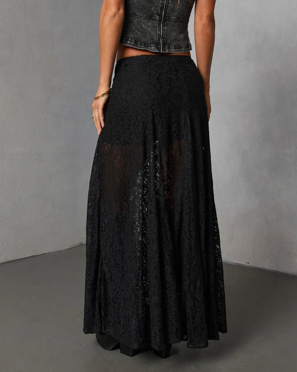 Moss Moon Lace Maxi Skirt sold by Vici product image thumbnail 4