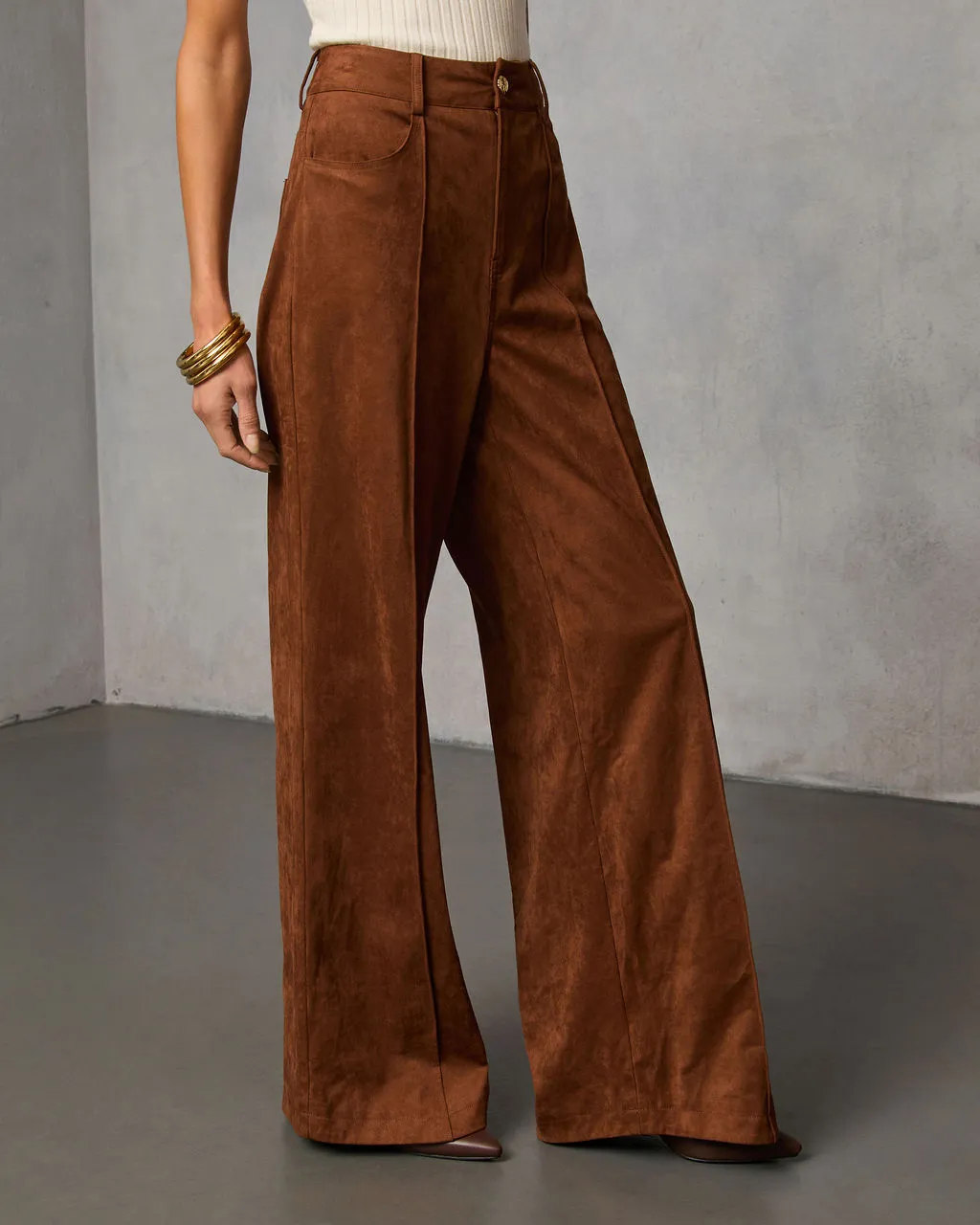 Lioren Suede Flare Pants sold by Vici product image thumbnail 3