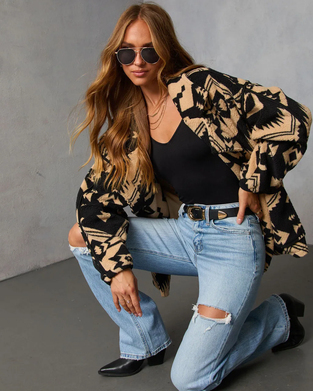 Marner Aztec Sherpa Moto Jacket sold by Vici product image thumbnail 5