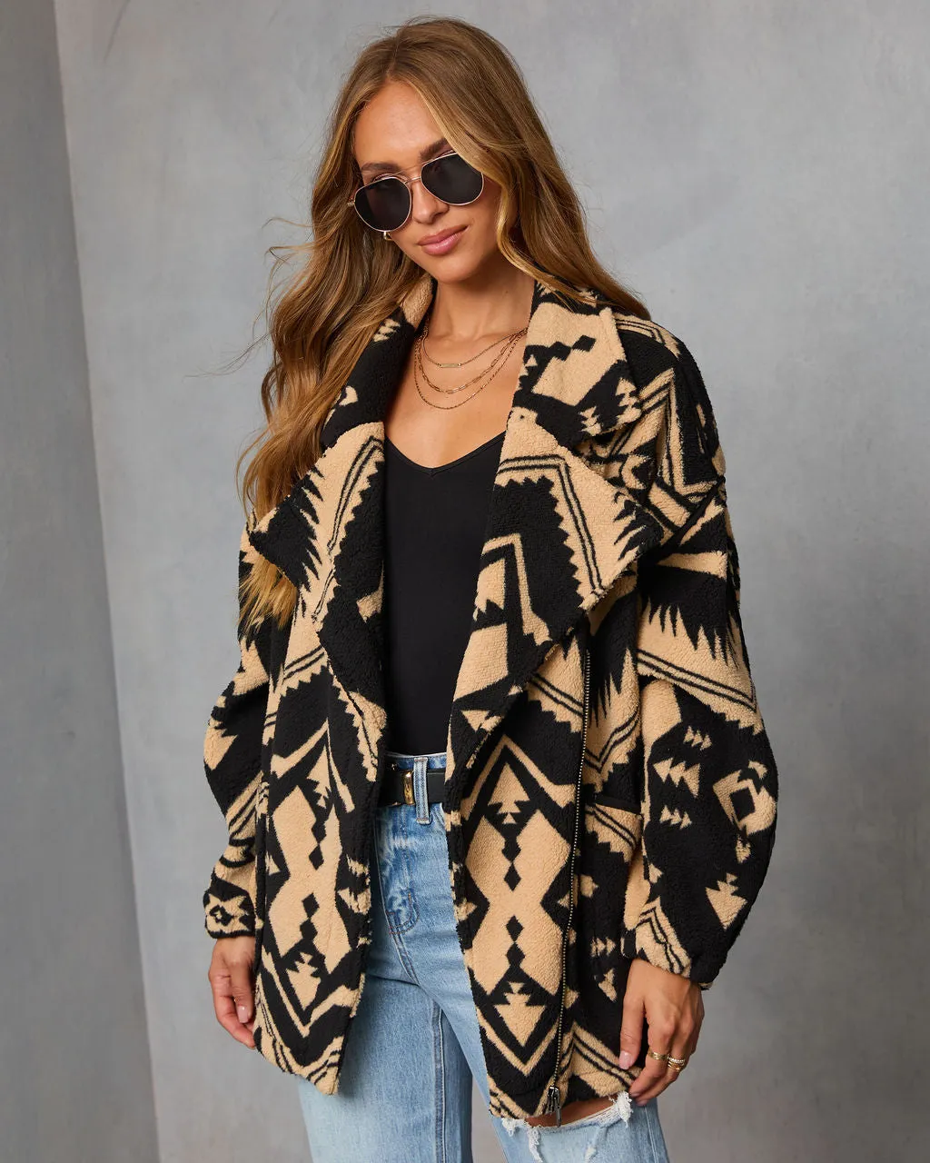Marner Aztec Sherpa Moto Jacket sold by Vici product image thumbnail 3