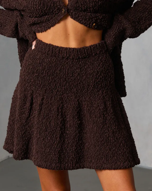 Nutmeg Nap Pleated Mini Skirt made by Vici