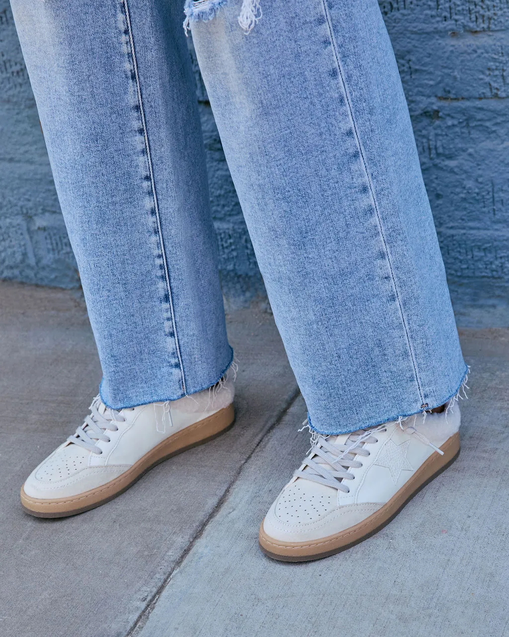Chita Sherpa Lined Embossed Star Sneakers sold by Vici product image thumbnail 5
