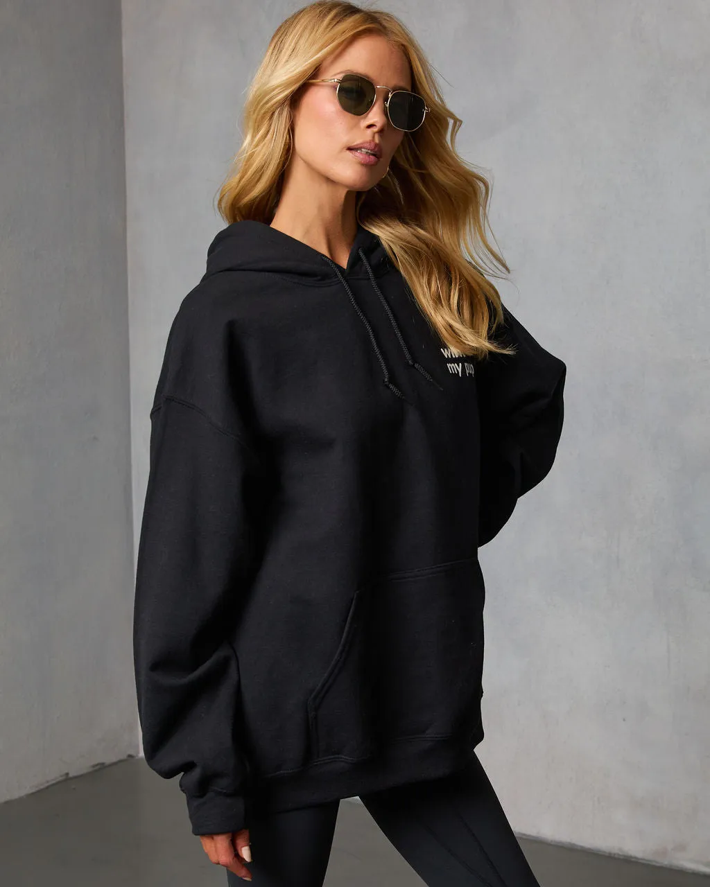 Wine And My Pup Graphic Sweatshirt sold by Vici product image thumbnail 3