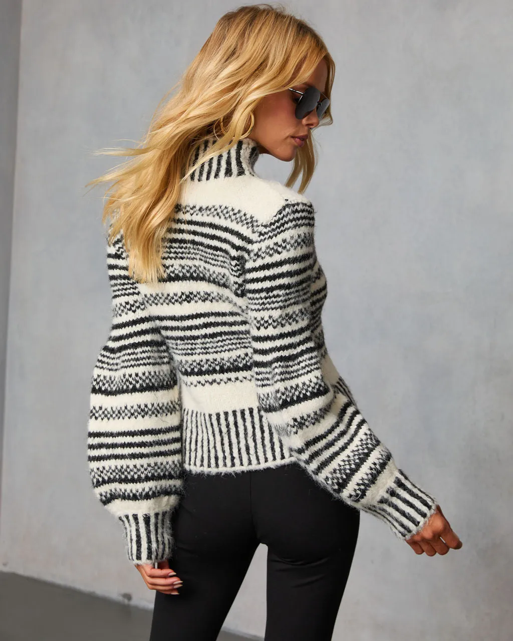 Tobin Striped Turtleneck Sweater sold by Vici product image thumbnail 4