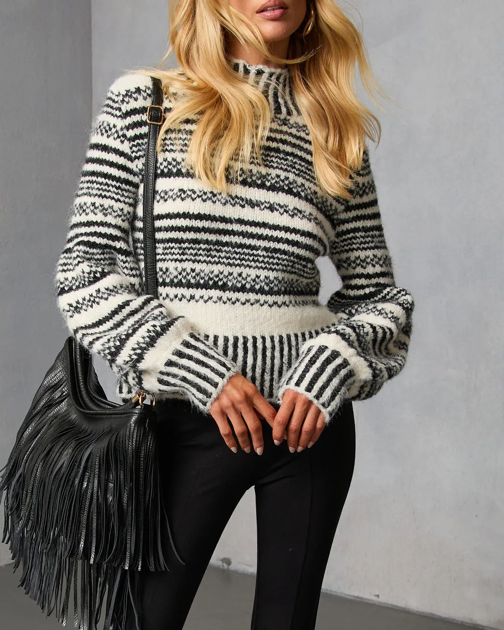 Tobin Striped Turtleneck Sweater sold by Vici product image thumbnail 5