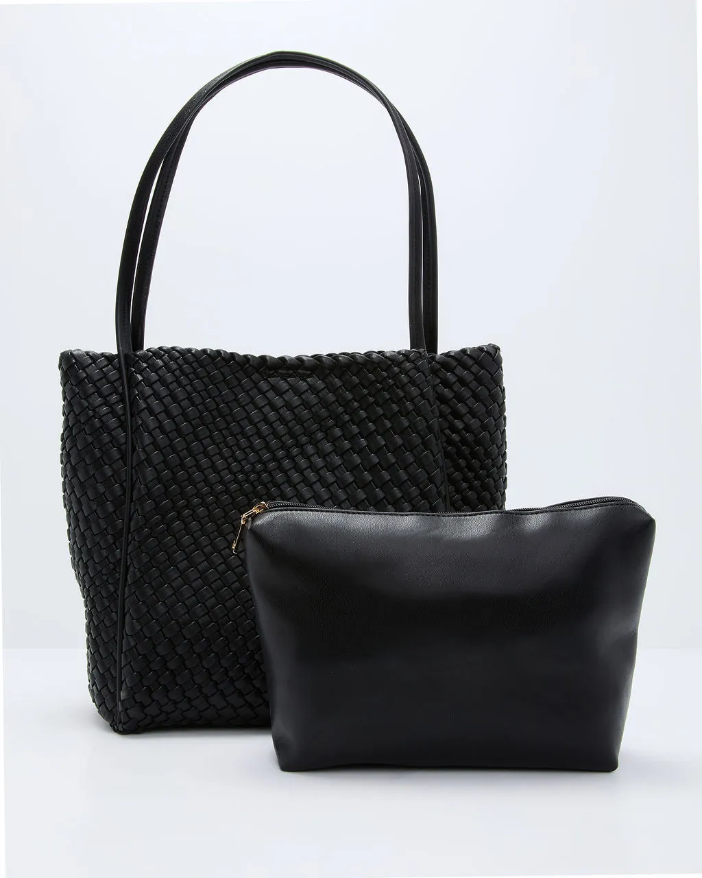 Cenlie Textured Woven Leather Tote Bag sold by Vici product image thumbnail 2