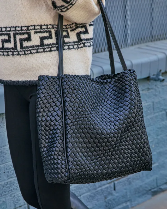 Cenlie Textured Woven Leather Tote Bag made by Vici