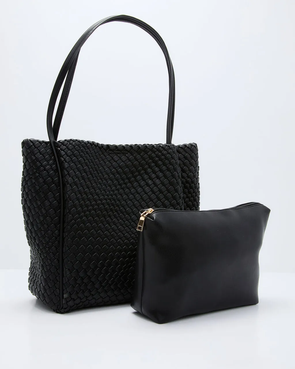 Cenlie Textured Woven Leather Tote Bag sold by Vici product image thumbnail 3