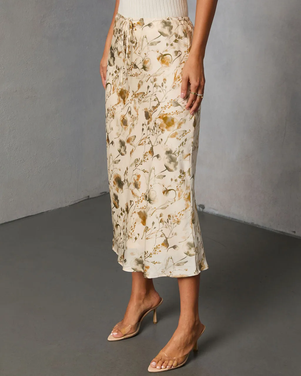 Crushed Maple Printed Midi Skirt sold by Vici product image thumbnail 3