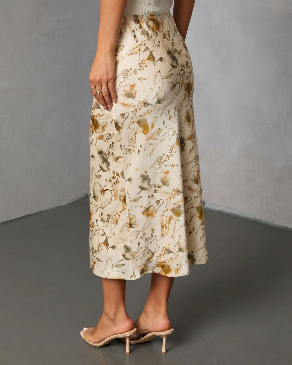 Crushed Maple Printed Midi Skirt sold by Vici product image thumbnail 4