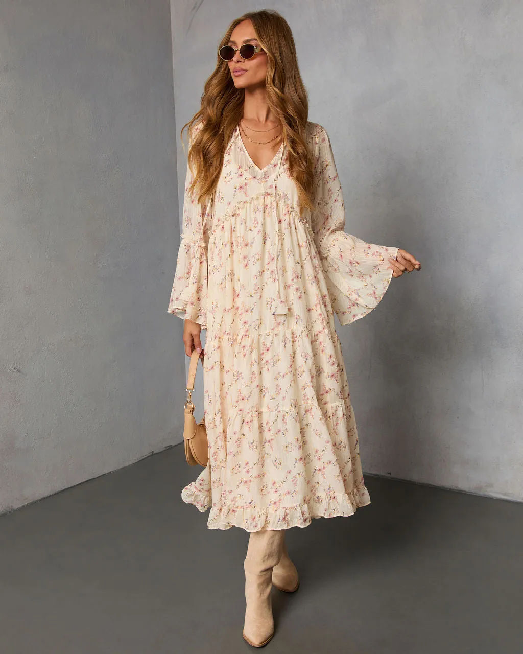 Amber Drift Printed Maxi Dress sold by Vici product image thumbnail 5