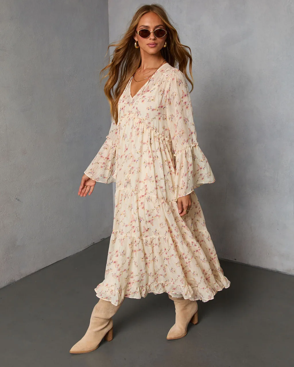 Amber Drift Printed Maxi Dress sold by Vici product image thumbnail 3