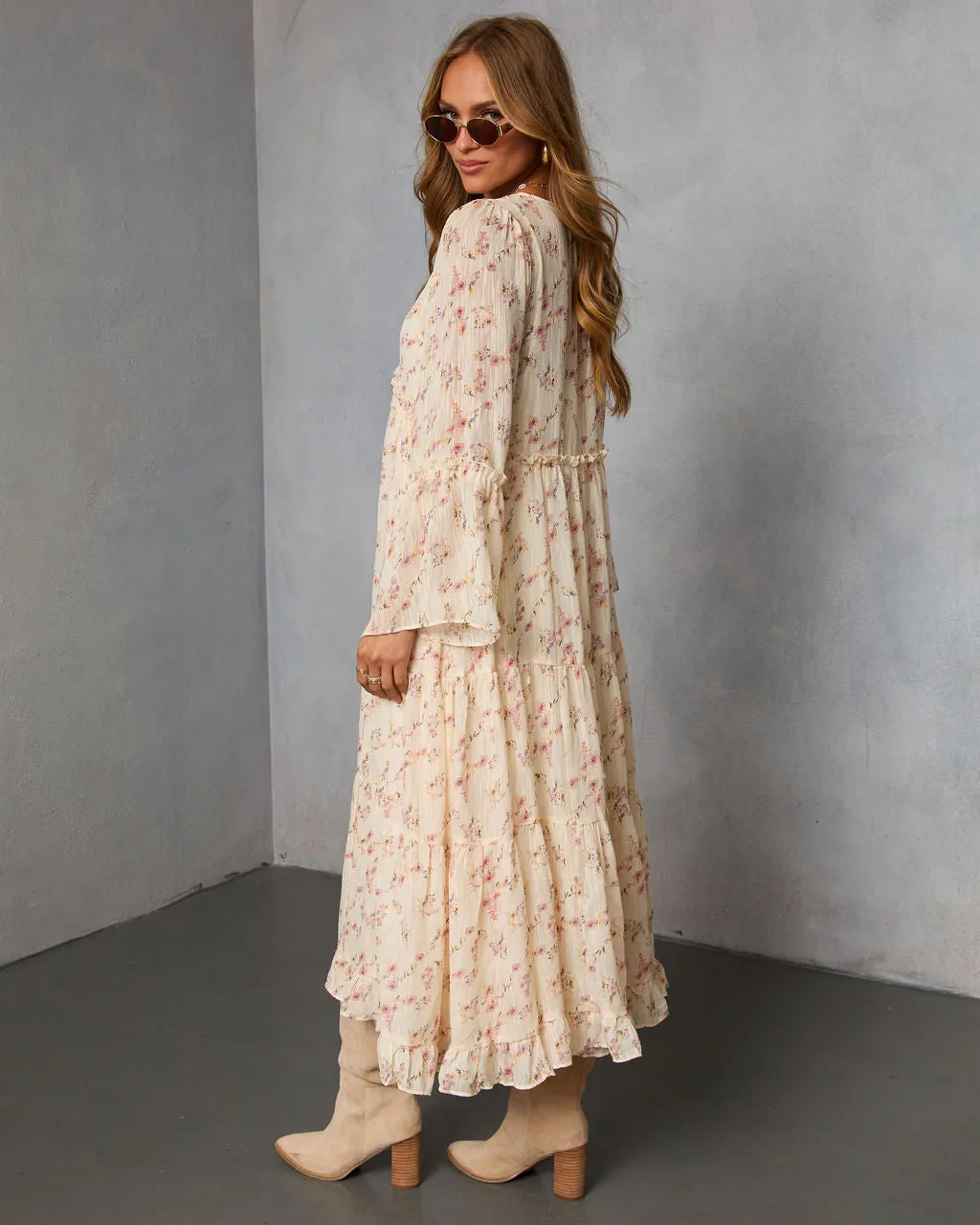 Amber Drift Printed Maxi Dress sold by Vici product image thumbnail 4