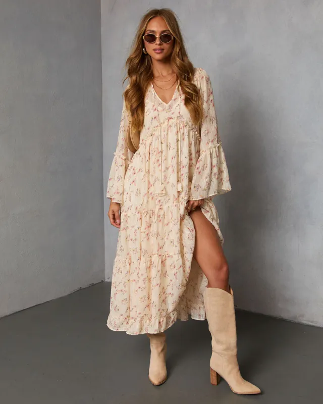 Amber Drift Printed Maxi Dress sold by Vici