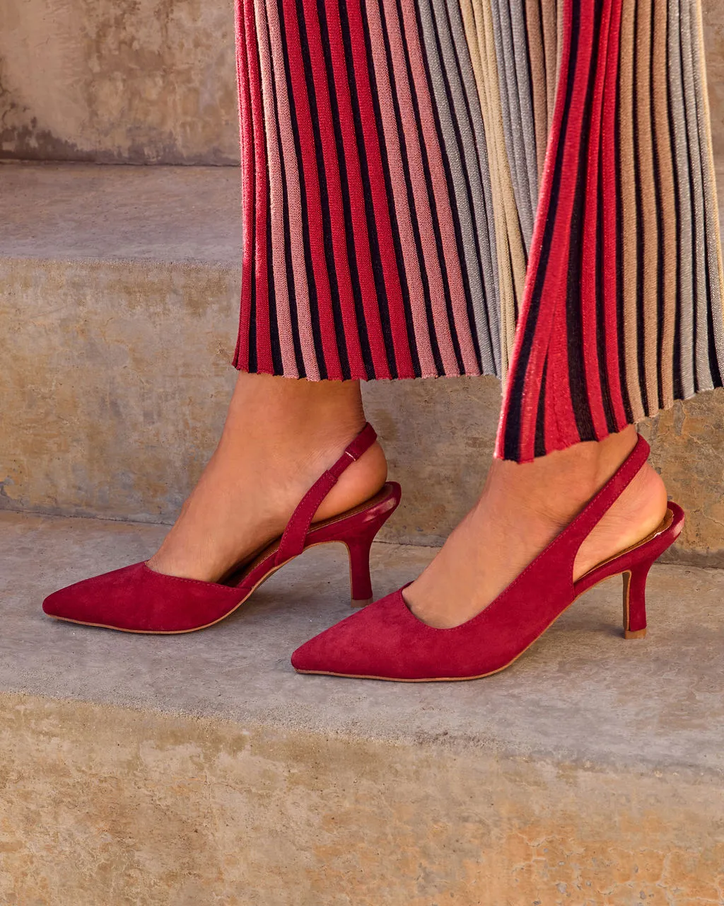 Kessie Suede Slingback Heels sold by Vici product image thumbnail 5