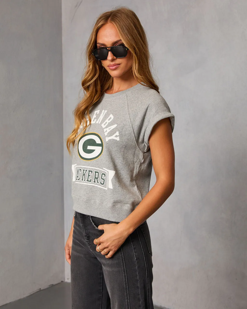Green Bay Packers Short Sleeve Graphic Sweater sold by Vici product image thumbnail 3