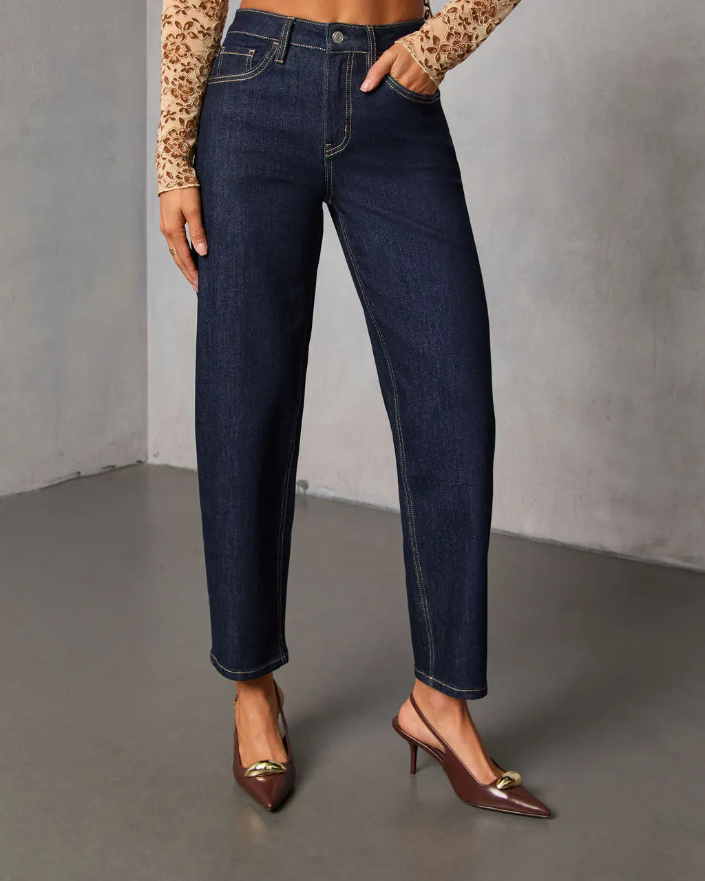 Rayden Stretch Slim Barrel Jeans sold by Vici product image thumbnail 2