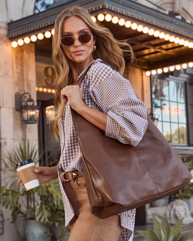 Barlow Leather Slouchy Tote made by Vici