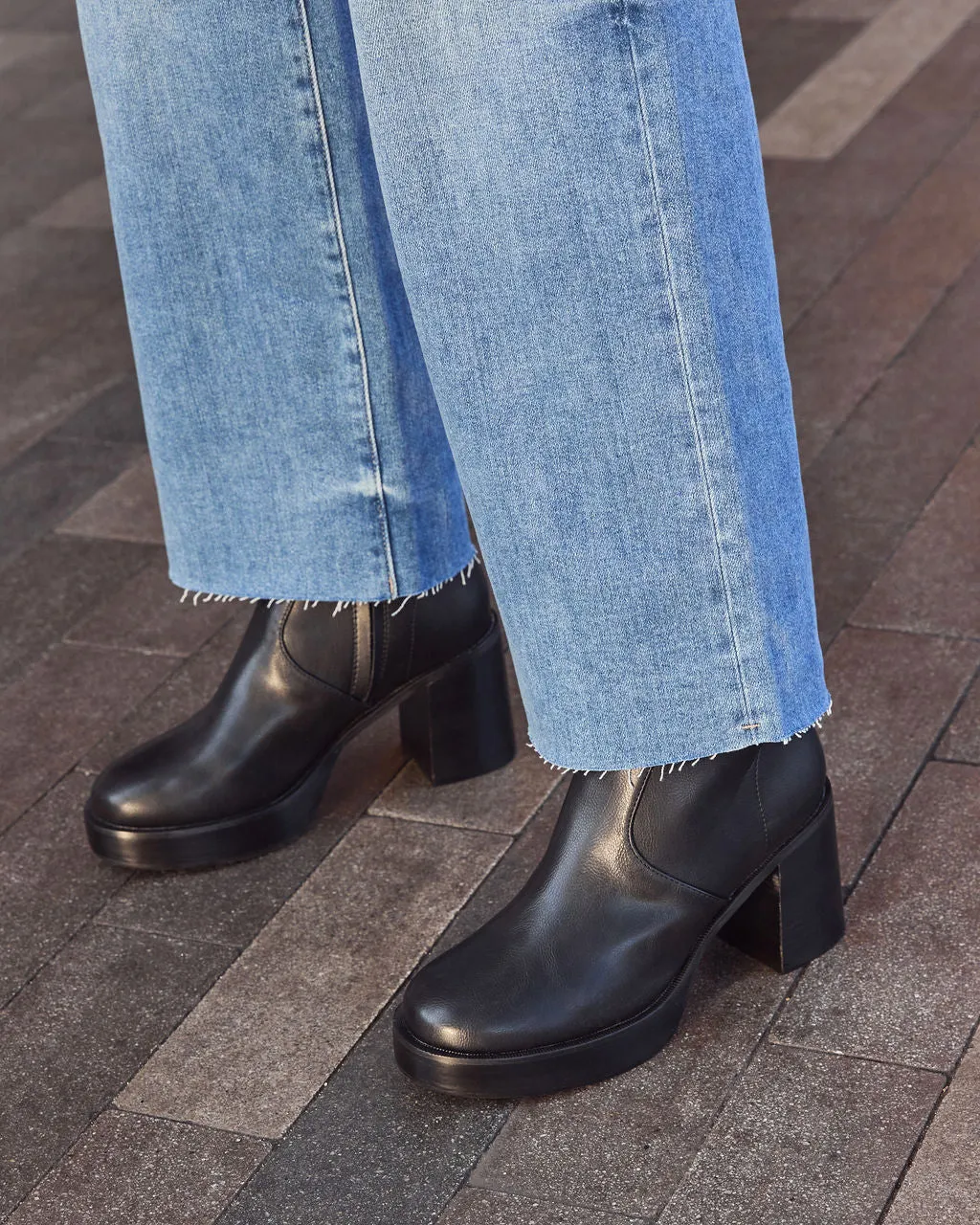 Roem Leather Platform Ankle Booties sold by Vici product image thumbnail 5