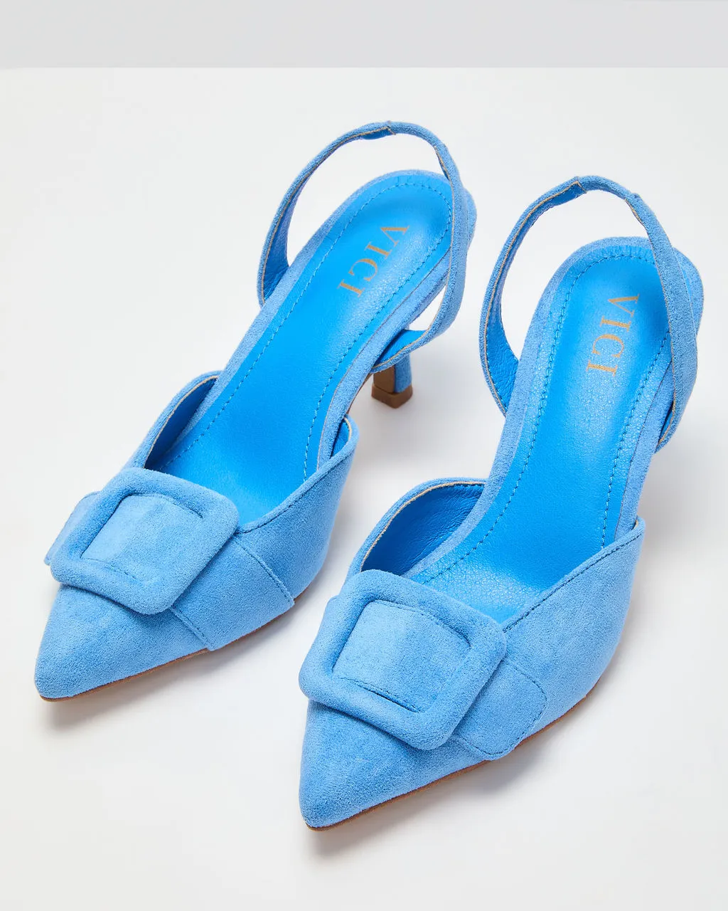 Shelbey Suede Buckle Slingback Heels sold by Vici product image thumbnail 2