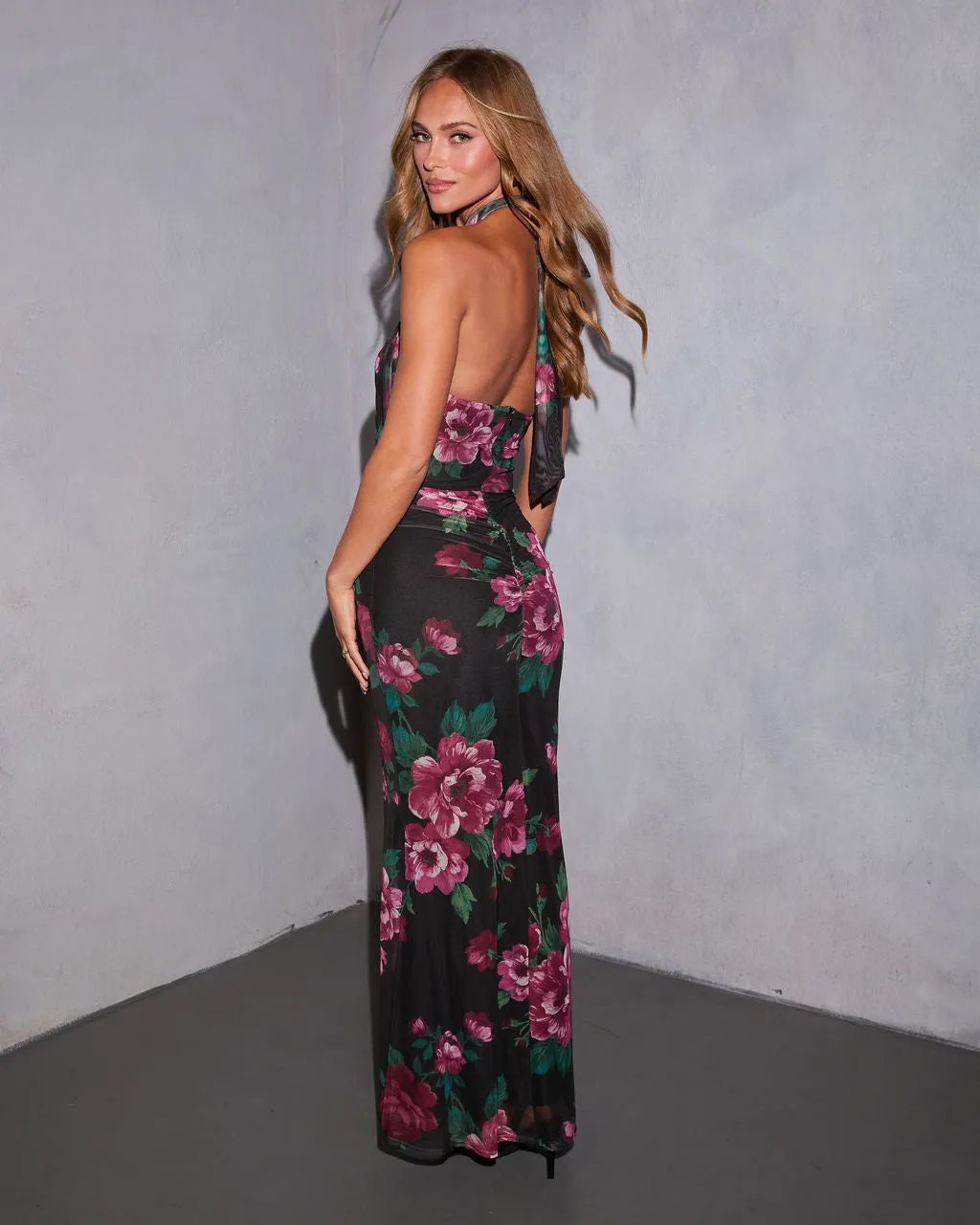 Celestelle Printed Halter Maxi Dress sold by Vici product image thumbnail 4