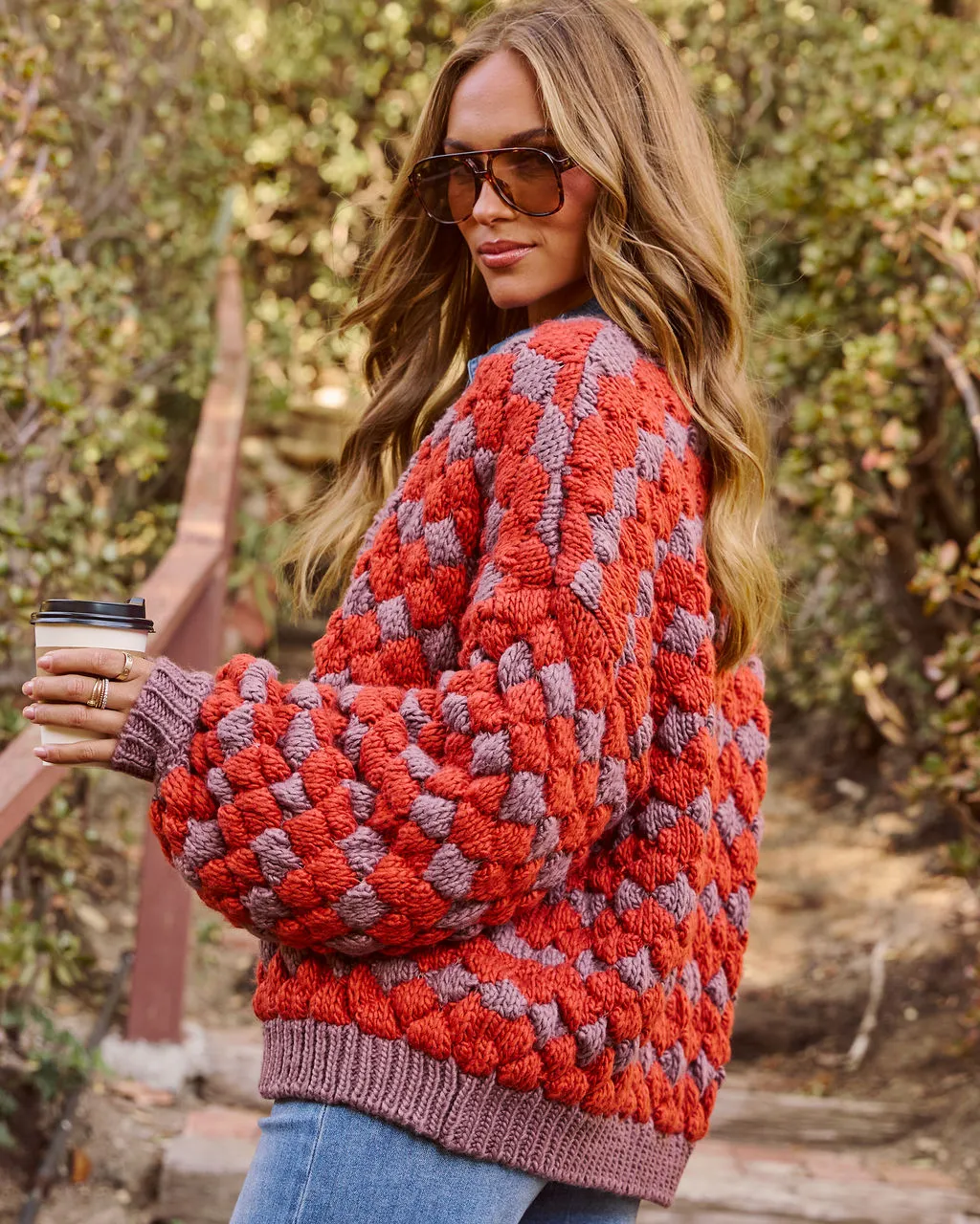 Grateful Gather Knit Abstract Cardigan sold by Vici product image thumbnail 4