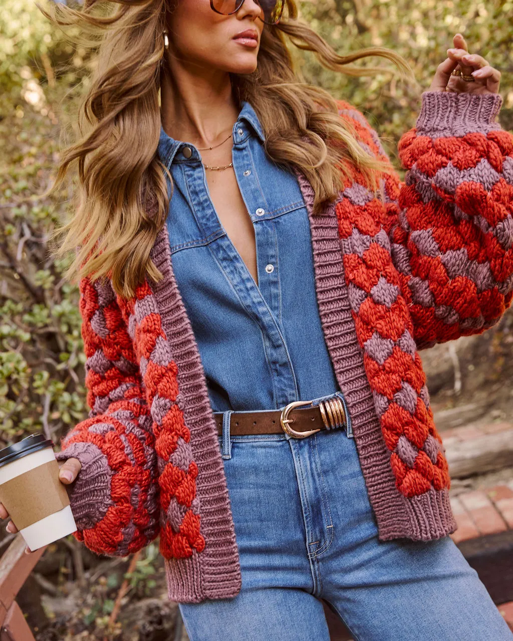 Grateful Gather Knit Abstract Cardigan sold by Vici product image thumbnail 3