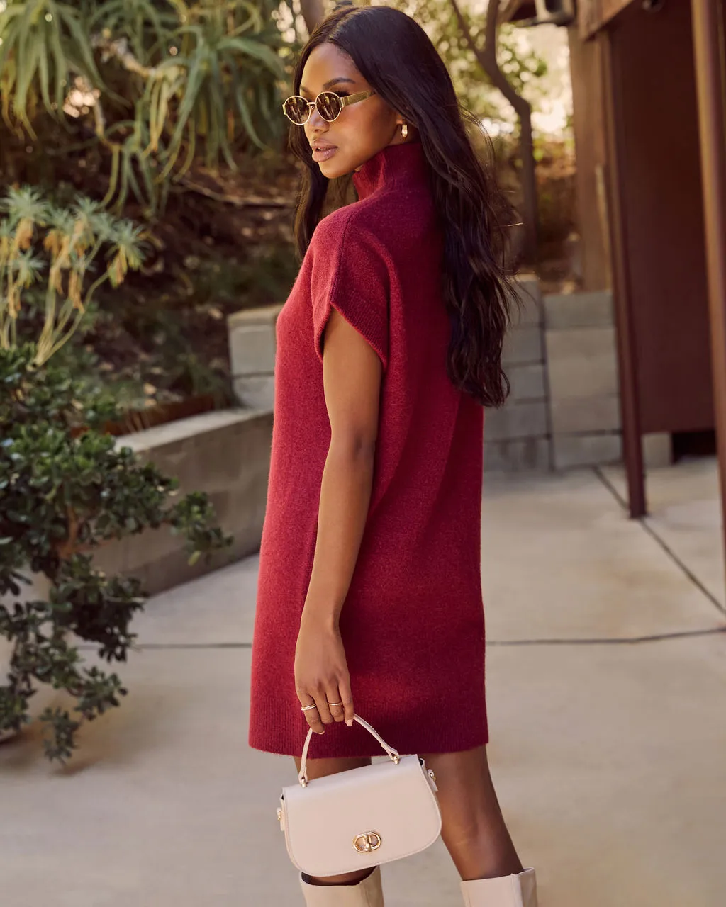 Roslie Shift Mini Sweater Dress sold by Vici product image thumbnail 4