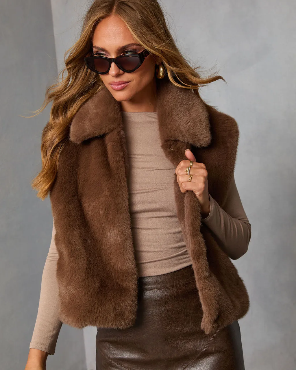 Cozette Faux Fur Vest sold by Vici product image thumbnail 5