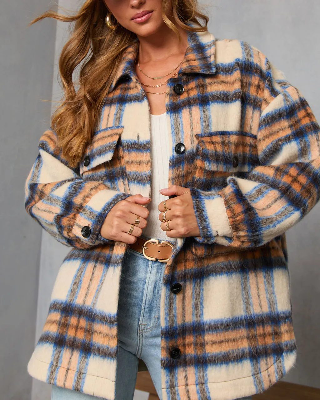 Haystack Heavyweight Plaid Jacket sold by Vici product image thumbnail 5