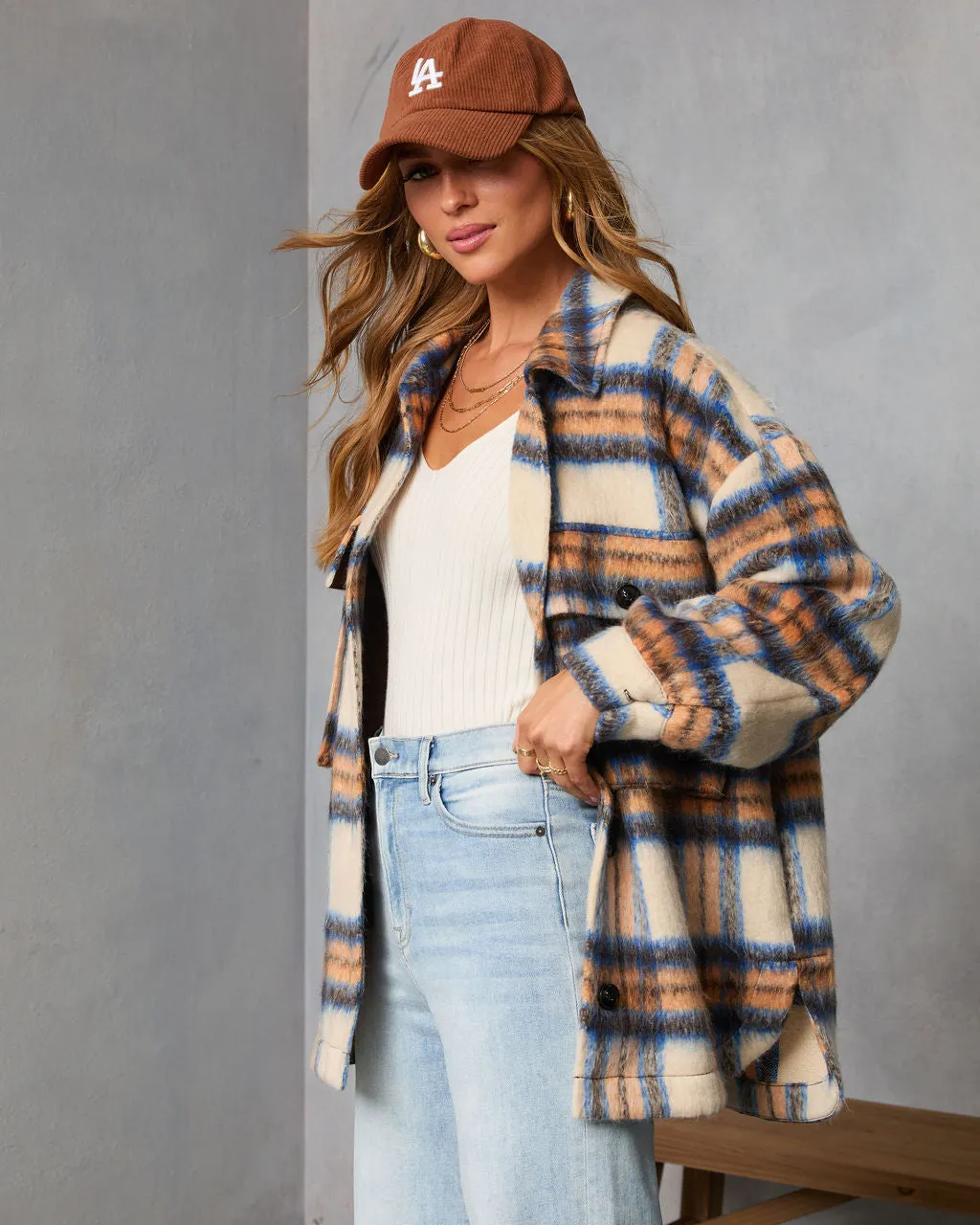 Haystack Heavyweight Plaid Jacket sold by Vici product image thumbnail 3