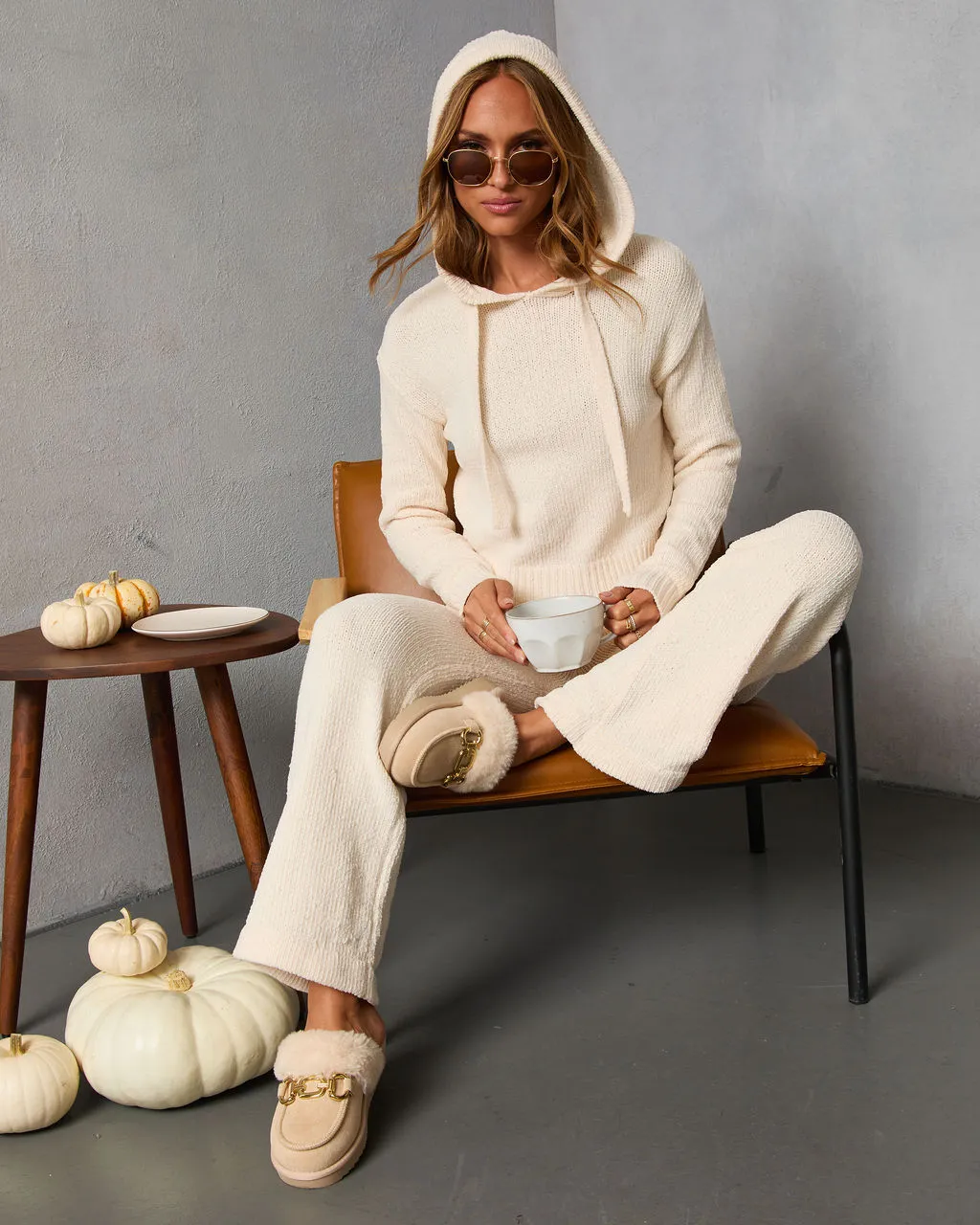 Autumn Snuggle High Rise Straight Leg Knit Pants sold by Vici product image thumbnail 5