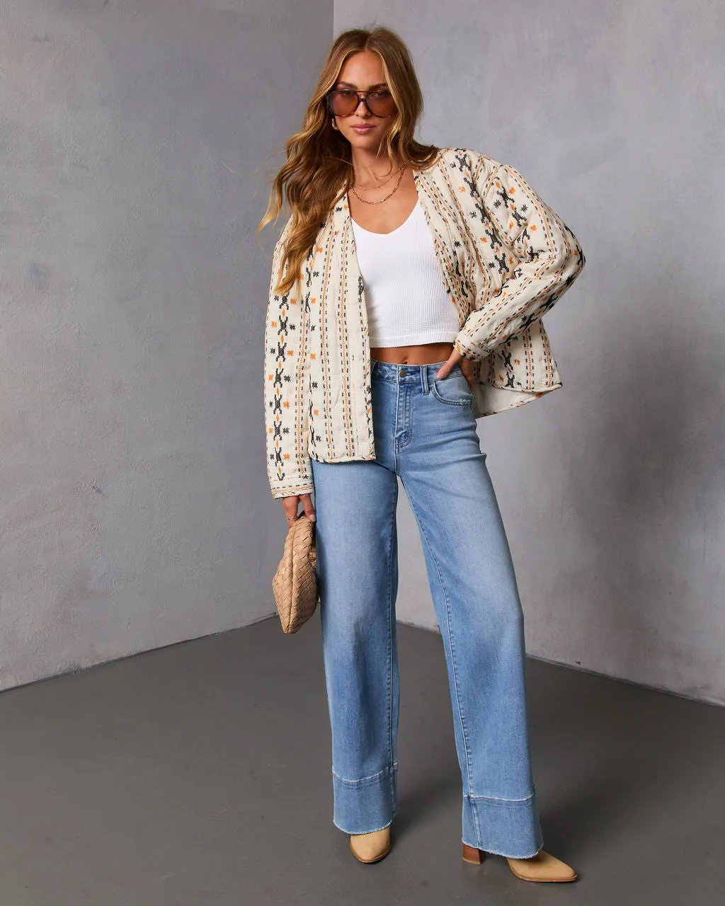 Sadena Printed Abstract Quilted Jacket sold by Vici product image thumbnail 2