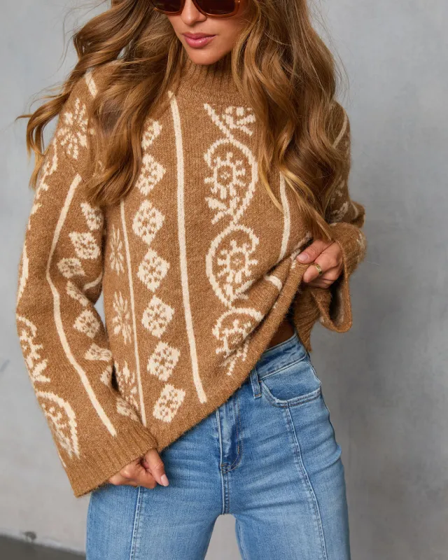 Homebody Season Abstract Sweater sold by Vici