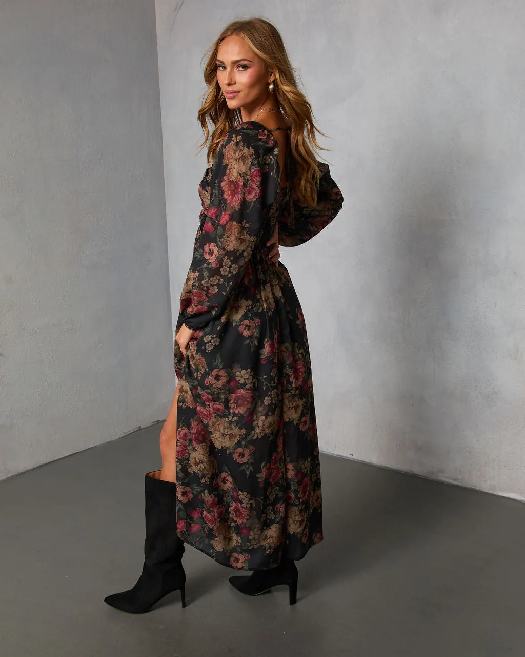 Peony Dust Printed Midi Dress sold by Vici product image thumbnail 4