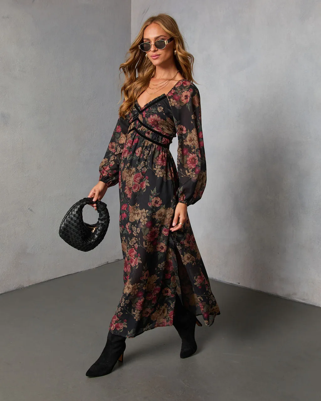 Peony Dust Printed Midi Dress sold by Vici product image thumbnail 3