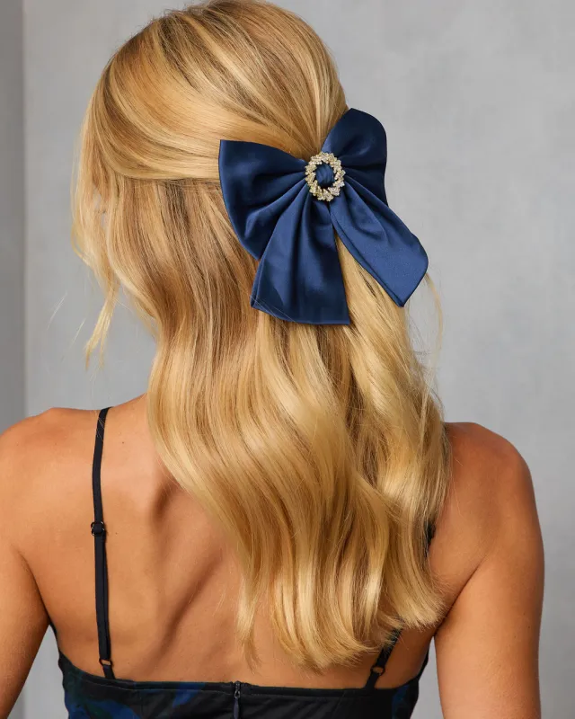 Lindlie Satin Bow Hair Barrette sold by Vici